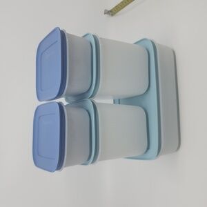 Tupperware Freezermate set Blue Seals New